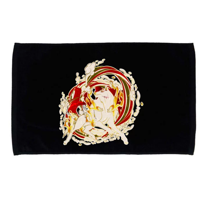 Japanese Mythology Okami Wolf Microfiber Hand Towel