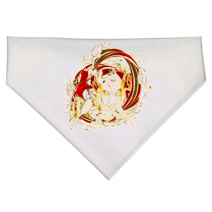 Japanese Mythology Okami Wolf USA-Made Doggie Bandana