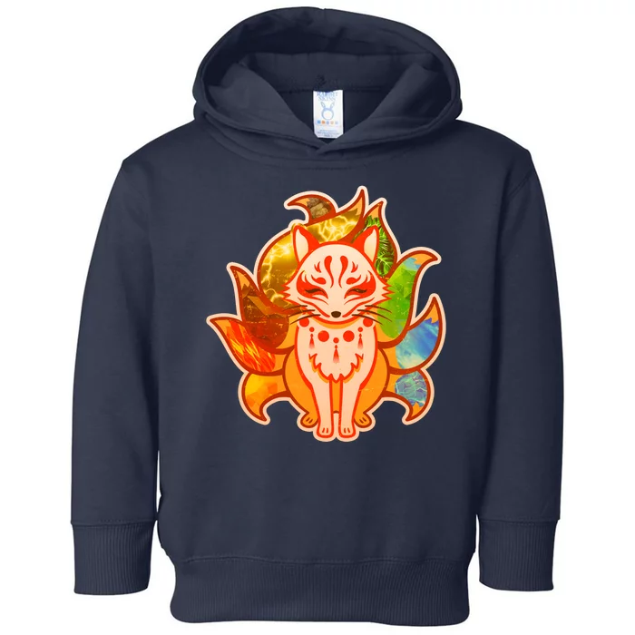 Japanese Nine Tails Kitsune Fox Elements Seasons Toddler Hoodie