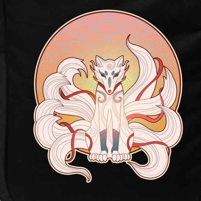 Japanese Nine Tails Kitsune Fox Emblem Pattern Impact Tech Backpack