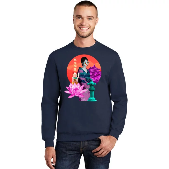 Japanese Photo Temple Tall Sweatshirt