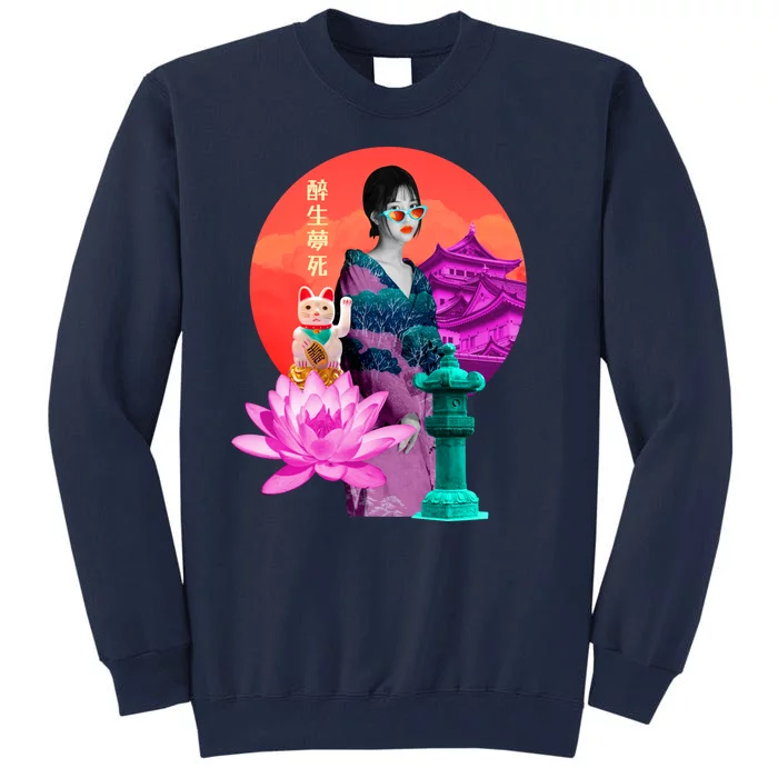 Japanese Photo Temple Tall Sweatshirt