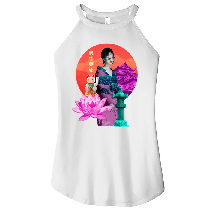 Japanese Photo Temple Women’s Perfect Tri Rocker Tank