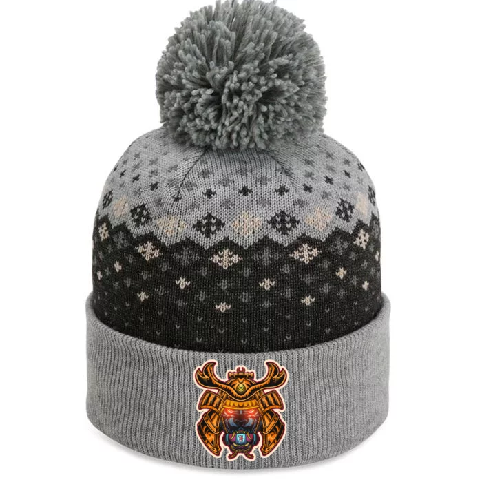 Japanese Samurai Warrior Demon Dog The Baniff Cuffed Pom Beanie