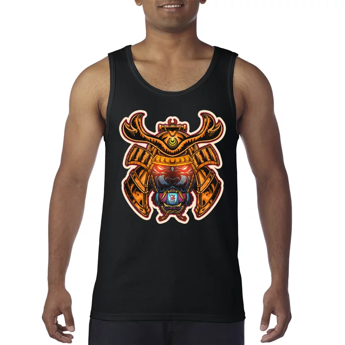 Japanese Samurai Warrior Demon Dog Tank Top