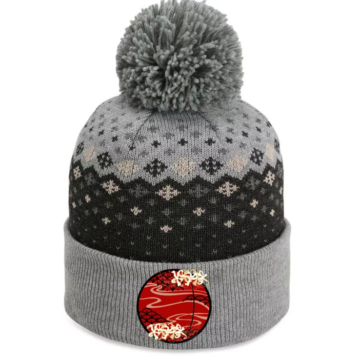 Japanese Spider Lily The Baniff Cuffed Pom Beanie