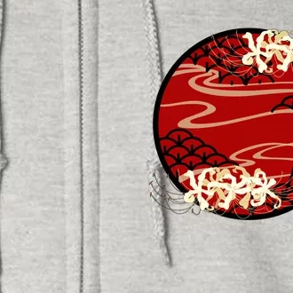 Japanese Spider Lily Full Zip Hoodie