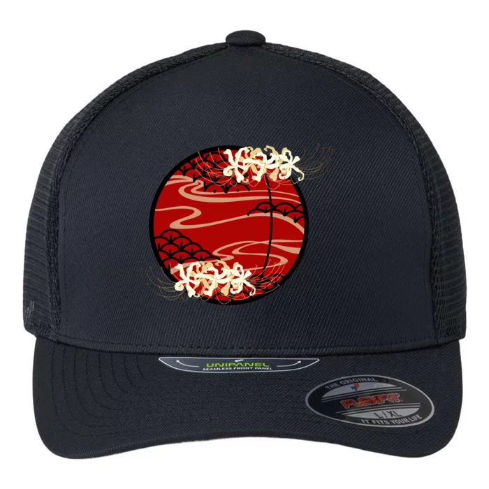 Japanese Spider Lily Flexfit Unipanel Trucker Cap