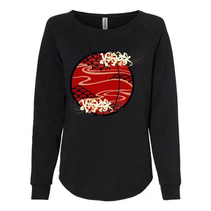 Japanese Spider Lily Womens California Wash Sweatshirt