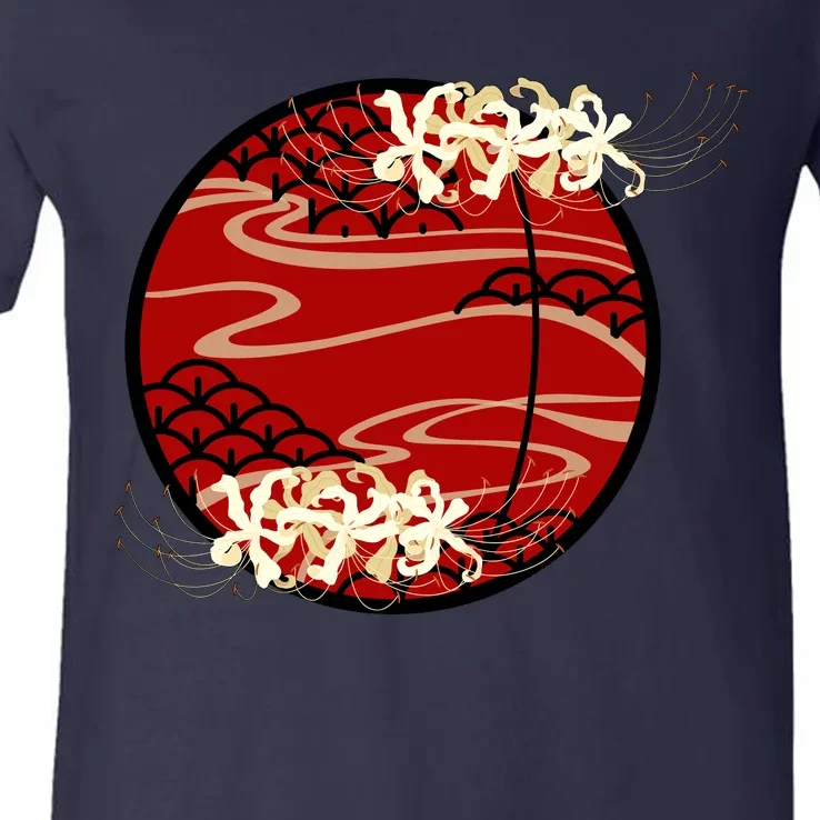 Japanese Spider Lily V-Neck T-Shirt