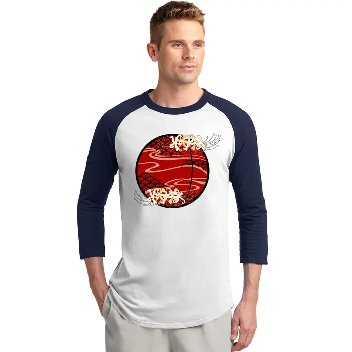 Japanese Spider Lily Baseball Sleeve Shirt