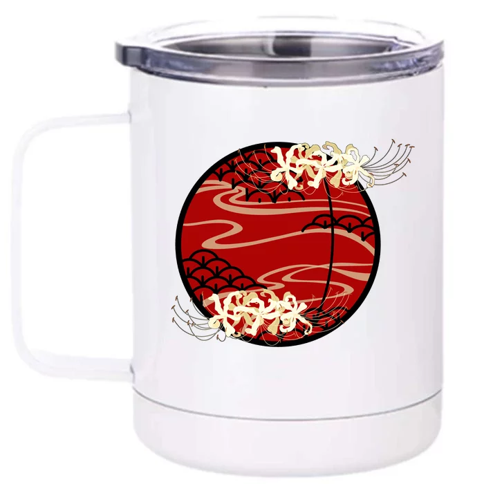 Japanese Spider Lily Front & Back 12oz Stainless Steel Tumbler Cup