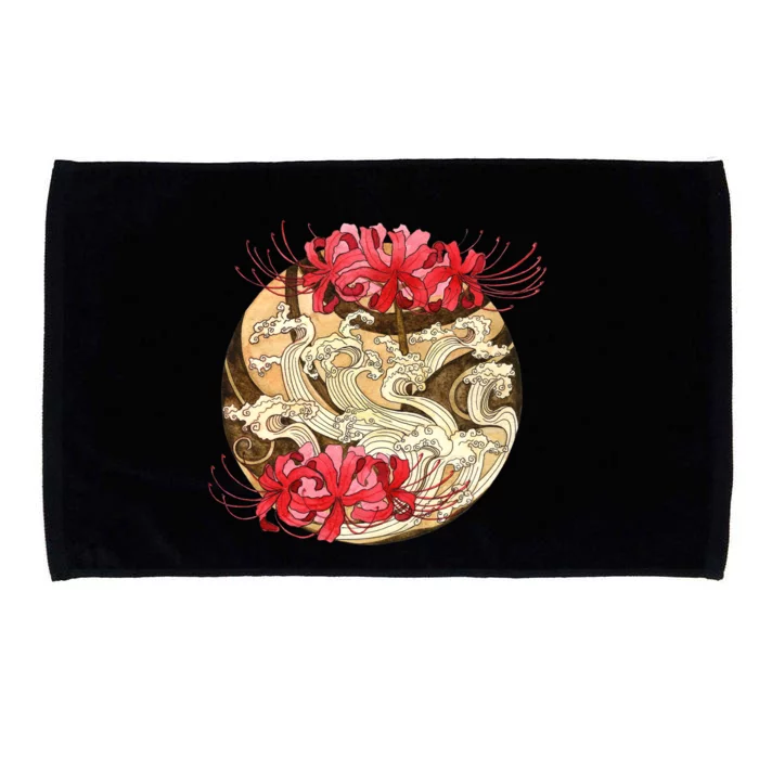 Japanese Spider Lily Watercolor Microfiber Hand Towel