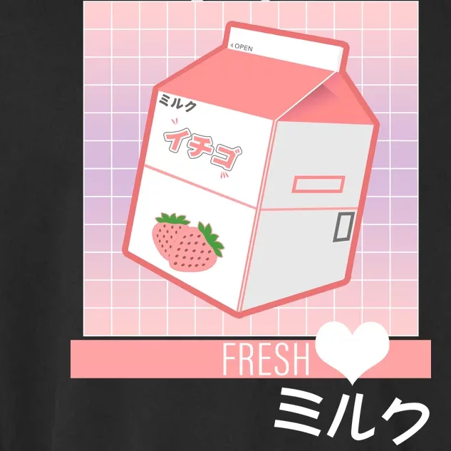 Japanese Vaporwave Strawberry Milk Box Garment-Dyed Fleece Hoodie