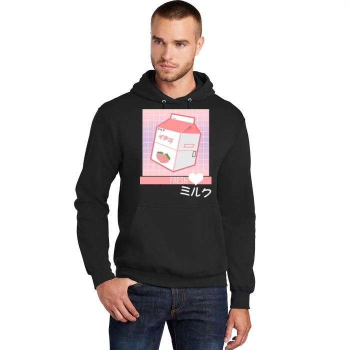 Japanese Vaporwave Strawberry Milk Box Tall Hoodie