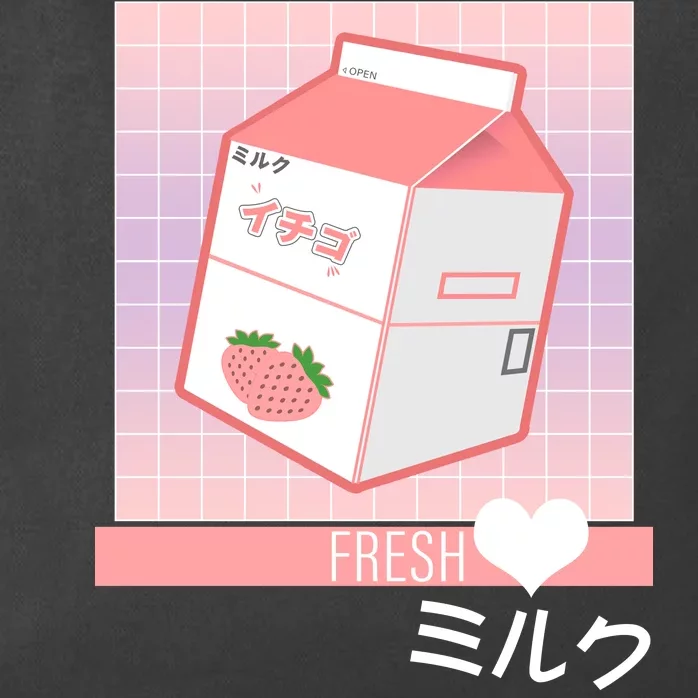 Japanese Vaporwave Strawberry Milk Box Zip Tote Bag