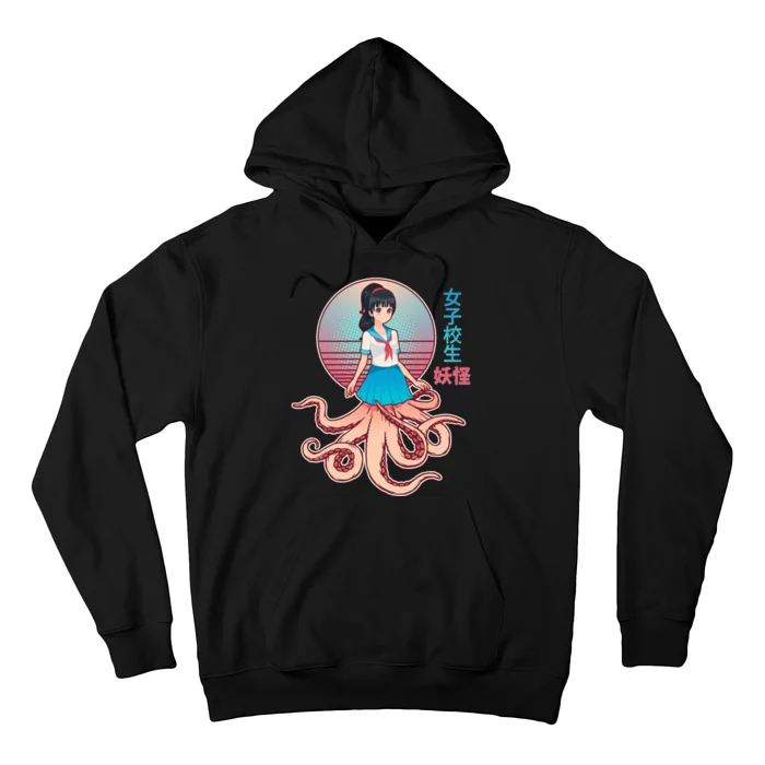 Japanese Yokai Monster Octopus School Girl Hoodie