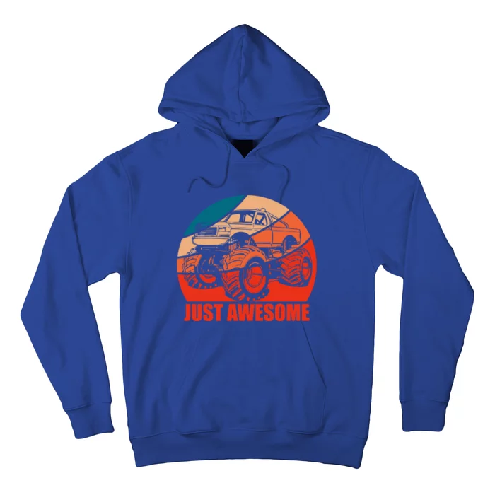 Just Awesome Retro Vintage Monster Truck Gift Hoodie