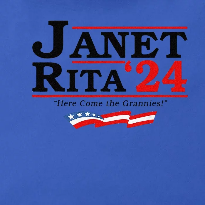 Janet And Rita For President 2024 Janet Rita Here Come The Grannies Zip Tote Bag