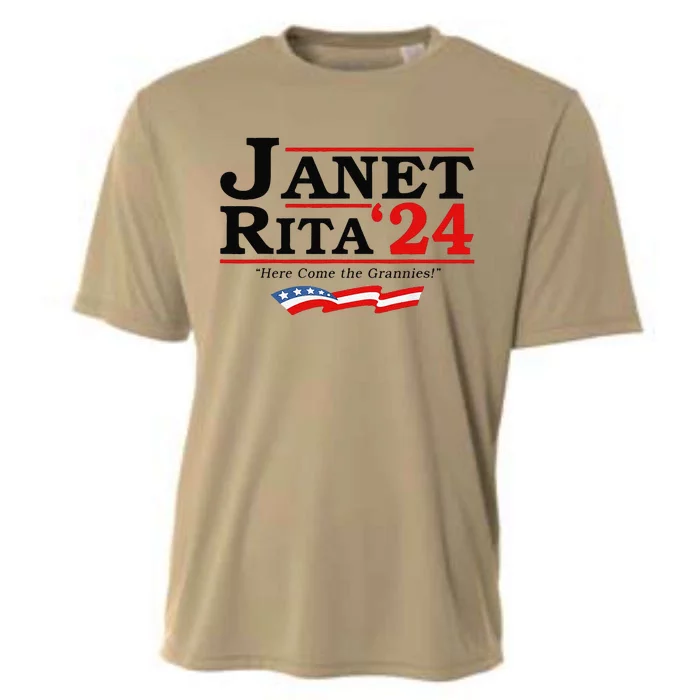 Janet And Rita For President 2024 Janet Rita Here Come The Grannies Cooling Performance Crew T-Shirt