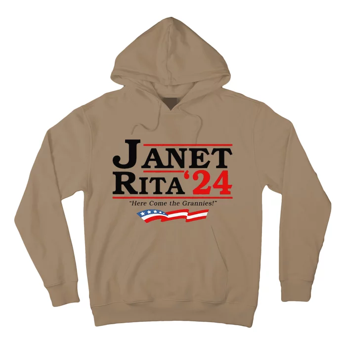 Janet And Rita For President 2024 Janet Rita Here Come The Grannies Hoodie