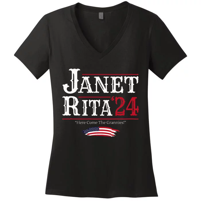 Janet And Rita 24 Women's V-Neck T-Shirt