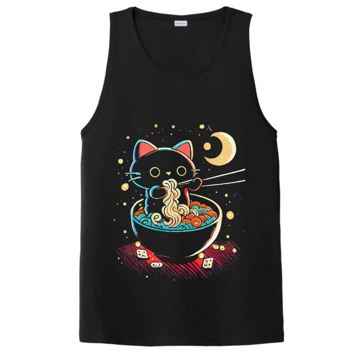 Japanese Anime Ra Cat Retro Noodles Aesthetic Kawaii Performance Tank