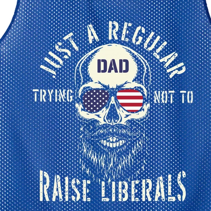 Just A Regular Dad Trying Not To Raise Liberals Mesh Reversible Basketball Jersey Tank