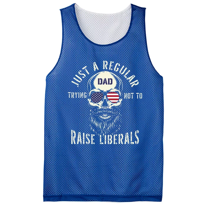 Just A Regular Dad Trying Not To Raise Liberals Mesh Reversible Basketball Jersey Tank