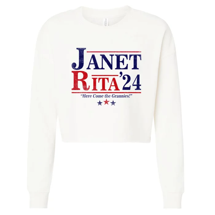 Janet And Rita 2024 Here Come The Grannies Cropped Pullover Crew