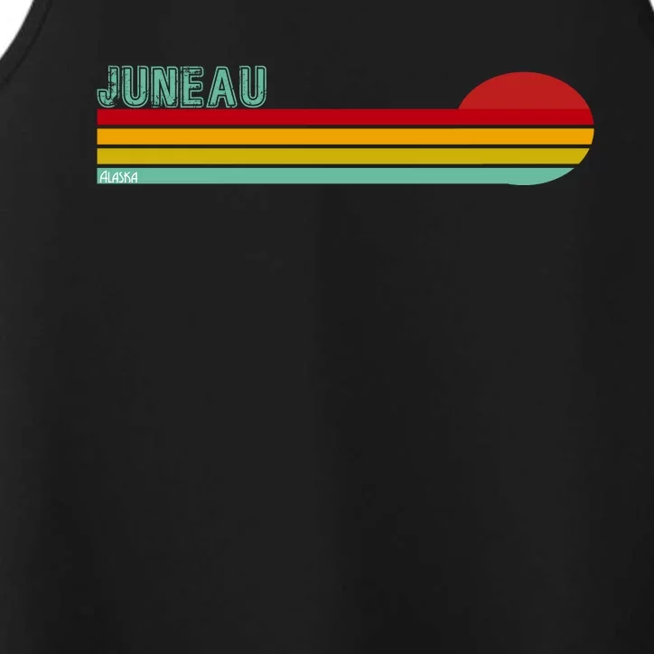 Juneau Alaska Retro Sunset Performance Tank