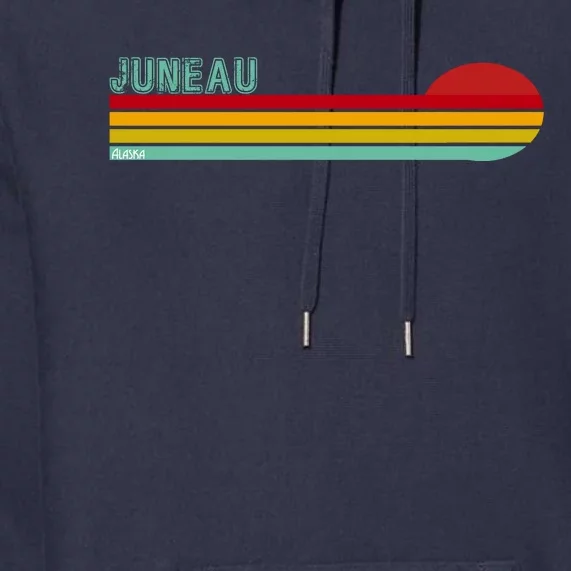 Juneau Alaska Retro Sunset Premium Hoodie