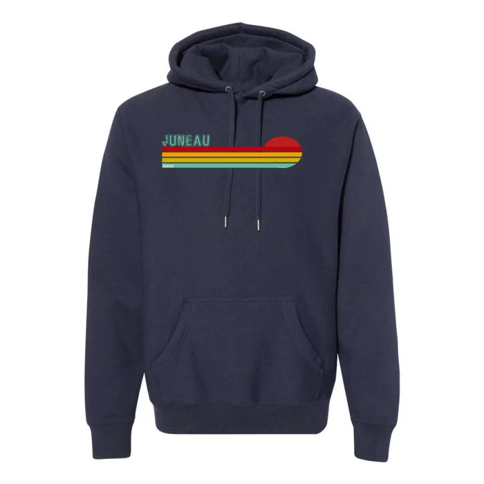 Juneau Alaska Retro Sunset Premium Hoodie