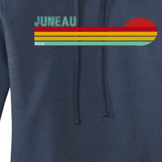 Juneau Alaska Retro Sunset Women's Pullover Hoodie