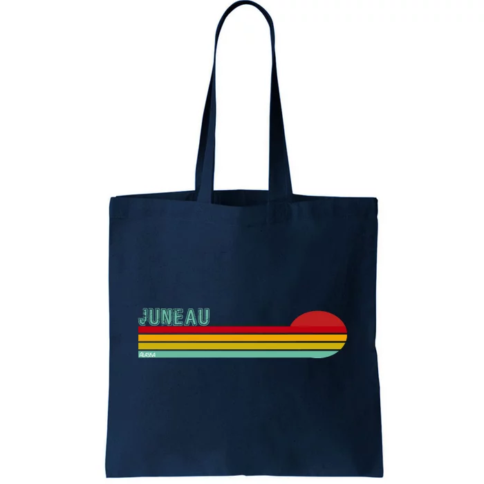 Juneau Alaska Retro Sunset Tote Bag