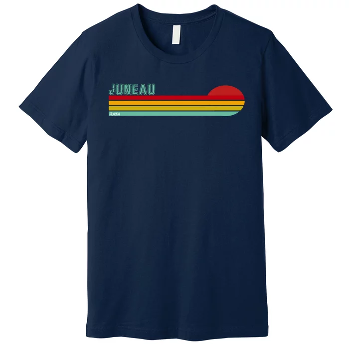 Juneau Alaska Retro Sunset Premium T-Shirt