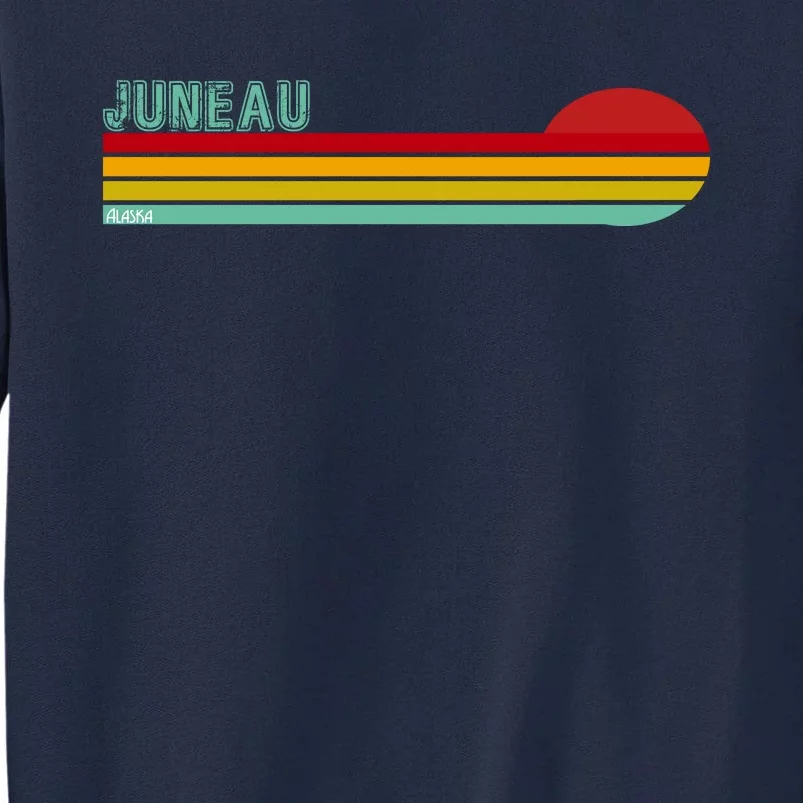 Juneau Alaska Retro Sunset Tall Sweatshirt