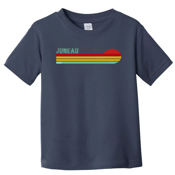 Juneau Alaska Retro Sunset Toddler T-Shirt