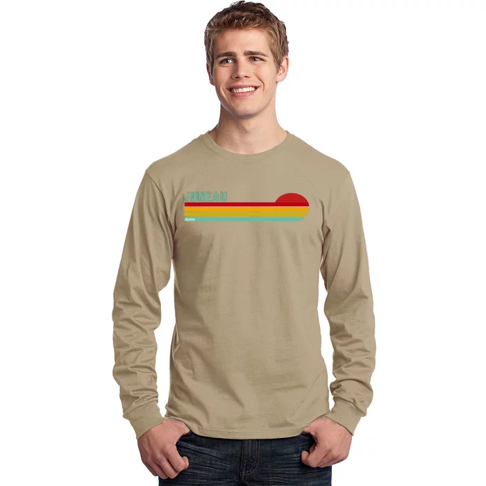 Juneau Alaska Retro Sunset Long Sleeve Shirt