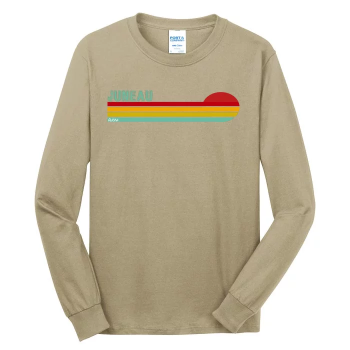 Juneau Alaska Retro Sunset Tall Long Sleeve T-Shirt