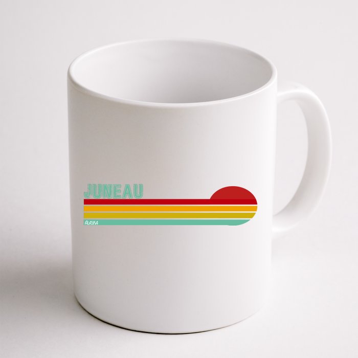 Juneau Alaska Retro Sunset Front & Back Coffee Mug