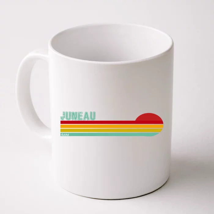 Juneau Alaska Retro Sunset Front & Back Coffee Mug