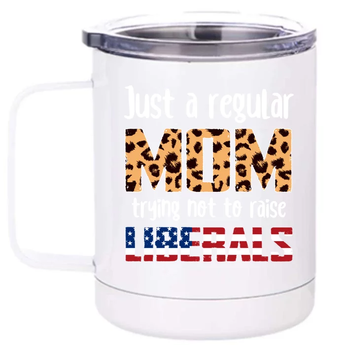 Just A Regular Mom American Mom Gift Front & Back 12oz Stainless Steel Tumbler Cup