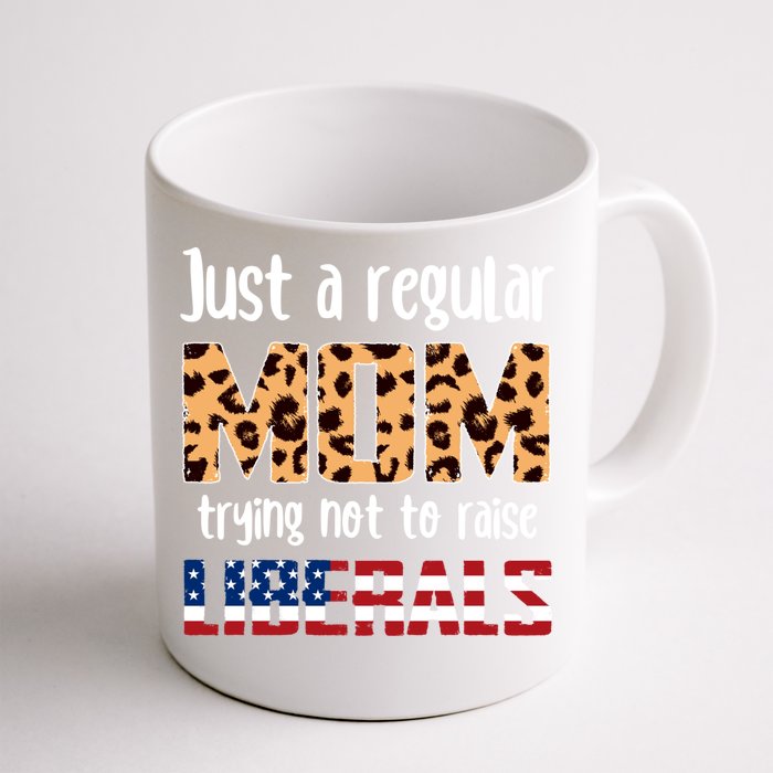 Just A Regular Mom American Mom Gift Front & Back Coffee Mug