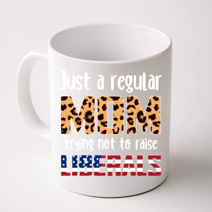 Just A Regular Mom American Mom Gift Front & Back Coffee Mug