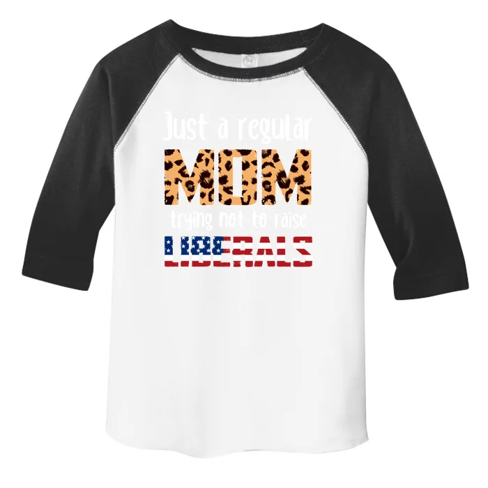 Just A Regular Mom American Mom Gift Toddler Fine Jersey T-Shirt