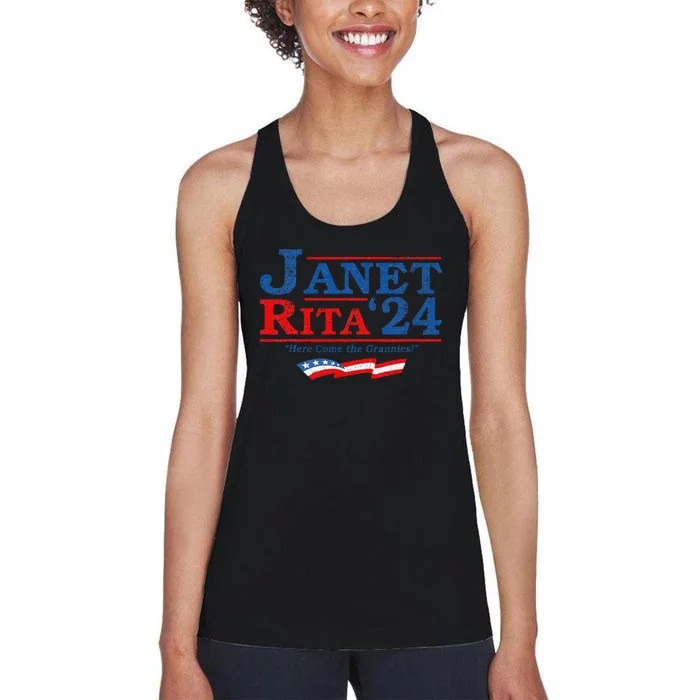 Janet And Rita For President 2024 President 2024 Gift Women's Racerback Tank