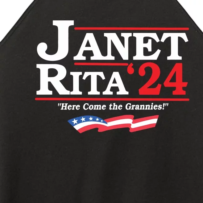 Janet And Rita For President 2024 Here Come The Grannies Women’s Perfect Tri Rocker Tank