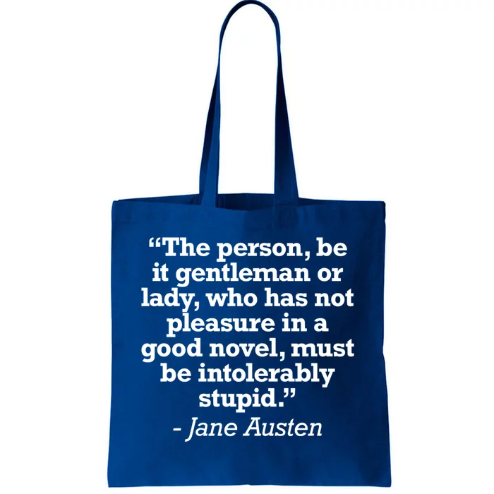 Jane Austen Reading Quote For Readers And Book Nerds Gift Tote Bag