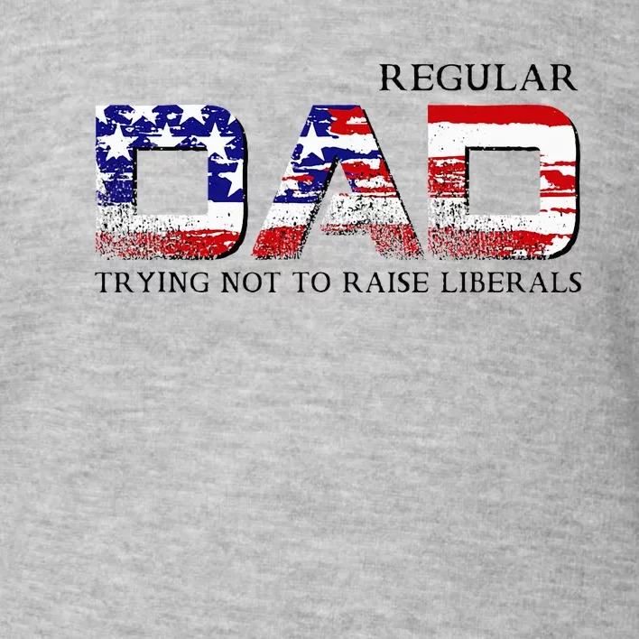 Just A Regular Dad Trying Not To Raise Liberals Toddler Sweatshirt